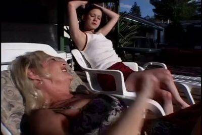 Young neighbor seduces granny to have dildo sex together - sunporno.com