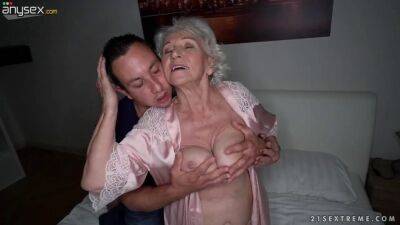 Granny Norma is cheating on her husband with young hot blooded lover - sunporno.com