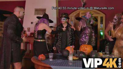 Wild Halloween party with over 50 kinky guests - Euro sex, mature granny, and VIP4K cosplay action - sexu.com - Czech Republic