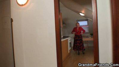 Repairmen bang busty granny from both ends in hot threesome action - sexu.com - Czech Republic