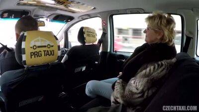 Horny Granny Fucks Taxi Cab Driver - upornia.com - Czech Republic