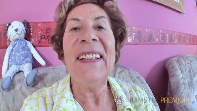 Horny Granny Fingering And Rubbing Her Hairy Pussy Part 1 - hclips.com